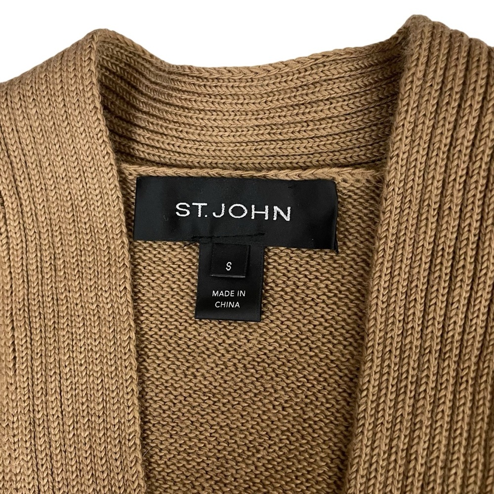 St. John V-Neck Wool Blend Button Granny Cardigan Sweater - Picture 5 of 11